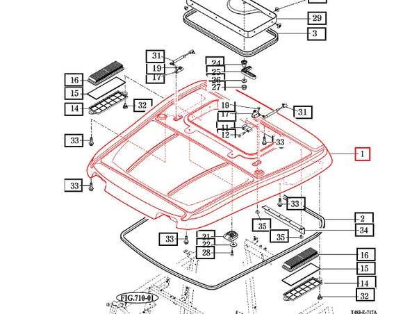 Mahindra Tractor Roof 14527072204MR Mahindra Direct Parts