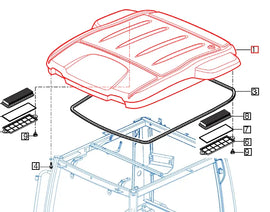 Mahindra Tractor Roof Complete 12397072200MR Mahindra Direct Parts