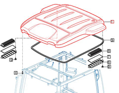 (Limited Availability) Mahindra Tractor Roof Complete 12397072200MR