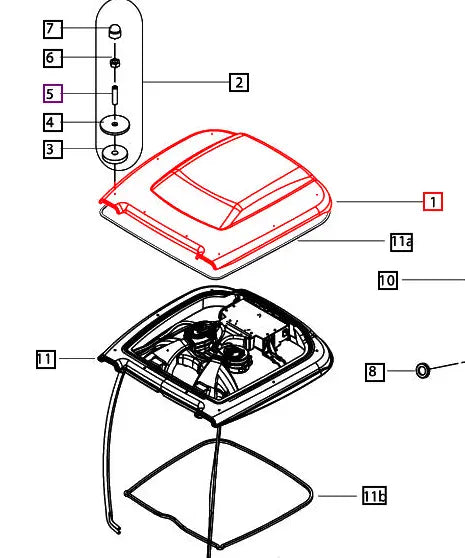 Mahindra Tractor Roof E007518009D91 Mahindra Direct Parts