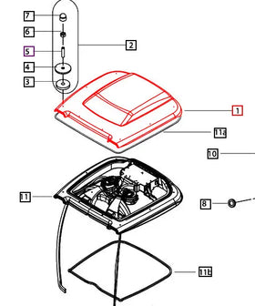 Mahindra Tractor Roof E007518009D91 Mahindra Direct Parts