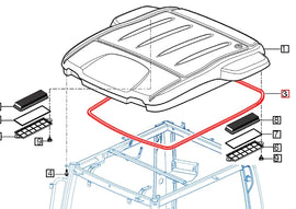 Mahindra Tractor Roof Insulator 12397072110 Mahindra Direct Parts