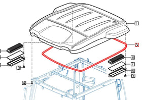 Mahindra Tractor Roof Insulator 12397072110 Mahindra Direct Parts
