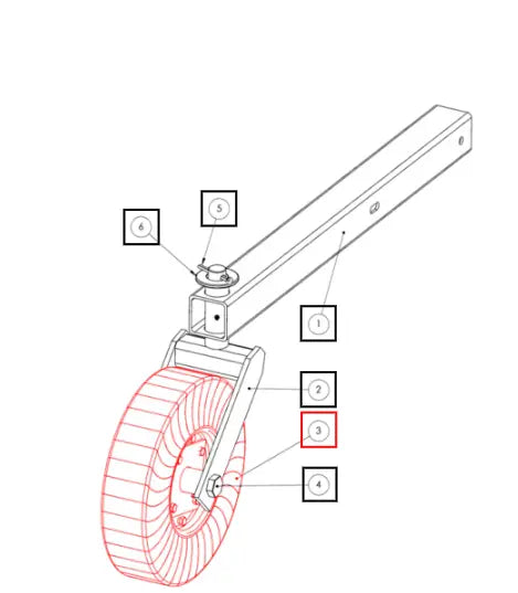Mahindra Tractor Rotary Cutter Tail Wheel And Run Flat Tire With Hub ACDAGRNOTAT Mahindra