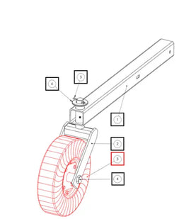 Mahindra Tractor Rotary Cutter Tail Wheel And Run Flat Tire With Hub ACDAGRNOTAT Mahindra