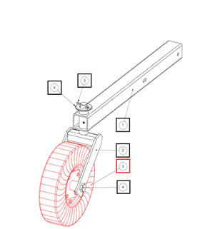 Mahindra Tractor Rotary Cutter Tail Wheel And Run Flat Tire With Hub ACDAGRNOTAT Mahindra