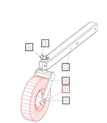 Mahindra Tractor Rotary Cutter Tail Wheel And Run Flat Tire With Hub ACDAGRNOTAT