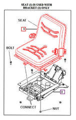 (Limited Availability) Mahindra Tractor Rotating Seat Assembly PI480-509