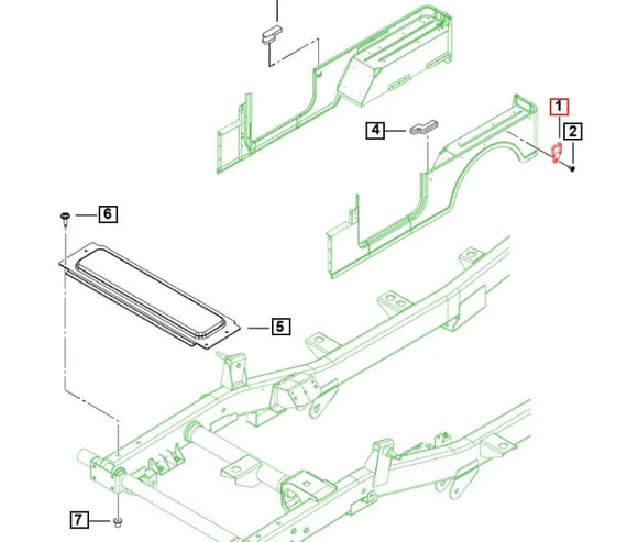 Mahindra Tractor Roxor Bedside Tie Down D-Ring 0108EAD01181N Mahindra