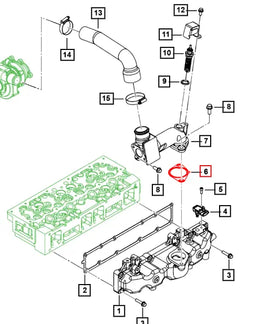 Mahindra Tractor / Roxor Gasket Elbow to Intake Manifold 006042038V01 Mahindra Direct Parts