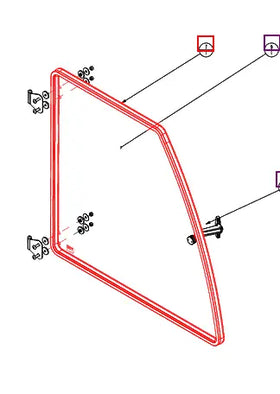 Mahindra Tractor Rubber Side Window Tilt-out Seal (137 Inches) L1009600048 Mahindra Direct Parts