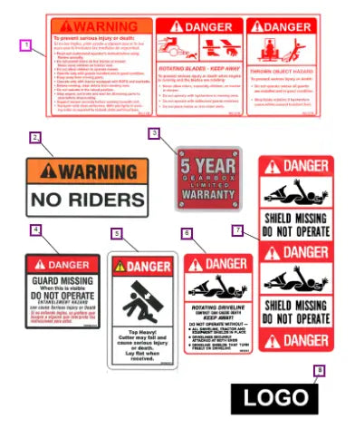 Mahindra Tractor Safety Decal Trio L1005000612 Mahindra Direct Parts