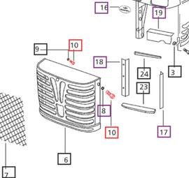 Mahindra Tractor Screw - Front Grill Fixing 38mm 007601033B1 Mahindra Direct Parts