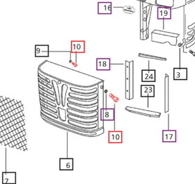 Mahindra Tractor Screw - Front Grill Fixing 38mm 007601033B1 Mahindra Direct Parts