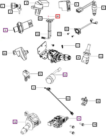 Mahindra Tractor Screw Hex. M5 X 0.8 X 15 X 8.8 SF0201279 Mahindra Direct Parts