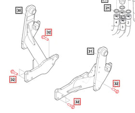 Mahindra Tractor Screw M6sf M12x40 5052351ALO Mahindra Direct Parts