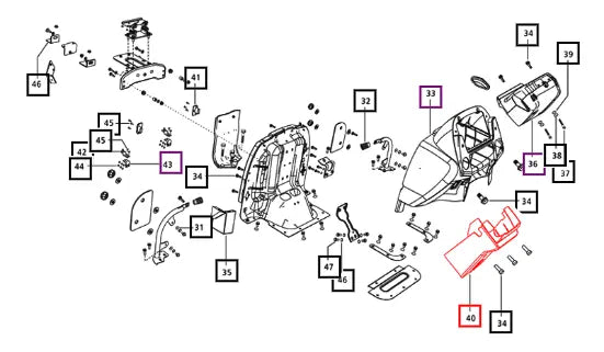 Mahindra Tractor Scuttle Bottom E007505722D1 Mahindra Direct Parts
