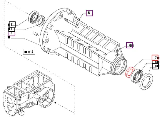 Mahindra Tractor Seal - 025306 006500735C1 Mahindra Direct Parts