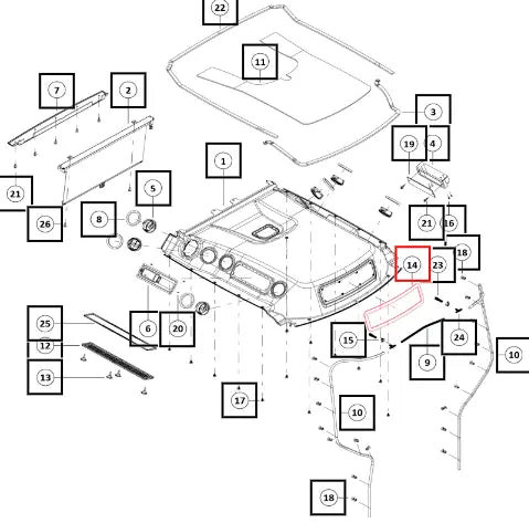 Mahindra Tractor Seal Air Roof 008901360N01 Mahindra Direct Parts