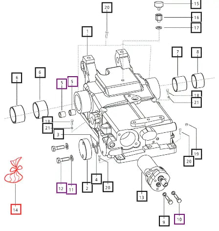 Mahindra Tractor Seal Kit Rockshaft E007204198D91 Mahindra Direct Parts