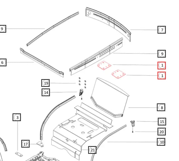 Mahindra Tractor Seal Rubber Pad Cab Rear Mtg 008900480K01 Mahindra Direct Parts