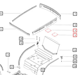 Mahindra Tractor Seal Rubber Pad Cab Rear Mtg 008900480K01 Mahindra Direct Parts
