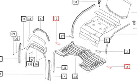 Mahindra Tractor Seal Rubber Pad Floor Front 008900482K01 Mahindra Direct Parts
