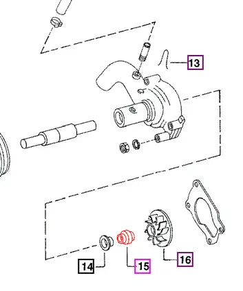 Mahindra Tractor Seal Water Pump Unitized 005554734R92 Mahindra Direct Parts