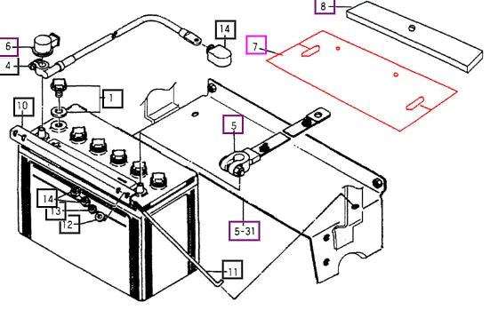 Mahindra Tractor Seal (battery Cover) F/2810 14486210151 Mahindra Direct Parts