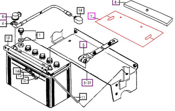 Mahindra Tractor Seal (battery Cover) F/2810 14486210151 Mahindra Direct Parts