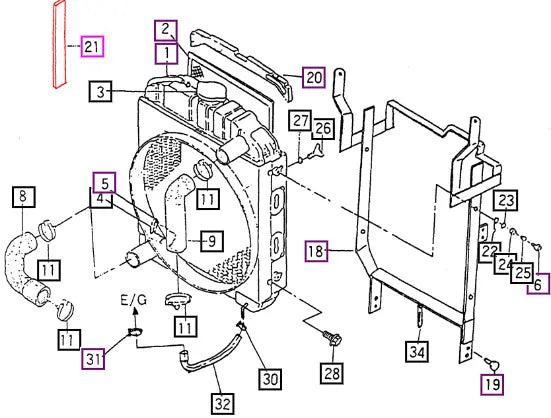 Mahindra Tractor Seal (for Radiator) F/2810 14481011120 Mahindra Direct Parts