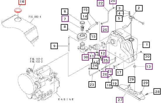 Mahindra Tractor Seal, Fuel 19560139000 Mahindra Direct Parts