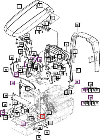 Mahindra Tractor Seal, Grill(f) 12416400010 Mahindra Direct Parts