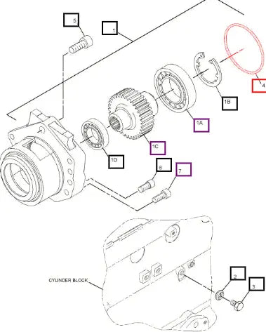 Mahindra Tractor Seal, O-ring 102-2073 Mahindra Direct Parts
