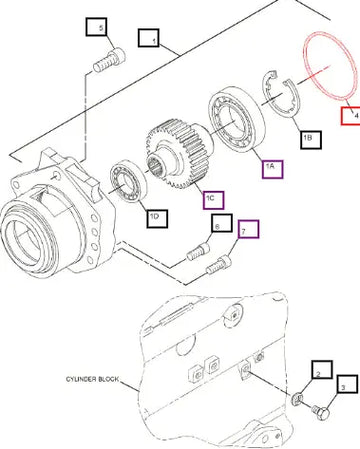 Mahindra Tractor Seal, O-ring 102-2073 Mahindra Direct Parts