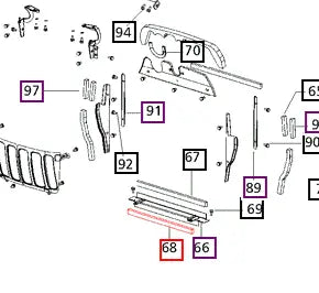 Mahindra Tractor Sealing Foam Radiator Front (Bottom) 007535288D1 Mahindra Direct Parts