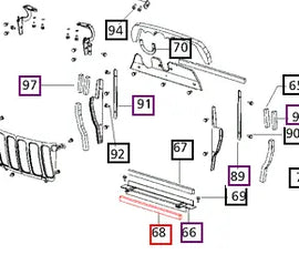 Mahindra Tractor Sealing Foam Radiator Front (Bottom) 007535288D1 Mahindra Direct Parts