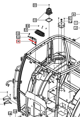 Mahindra Tractor Sealing Rubber HSU 007638184U1 Mahindra Direct Parts