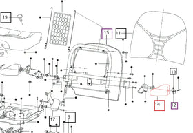 Mahindra Tractor Seat Arm Pad 007606739C1 Mahindra Direct Parts