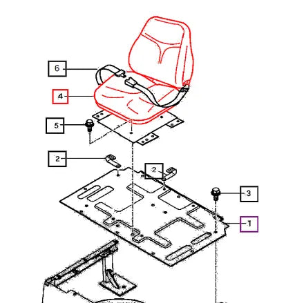 Mahindra Tractor Seat Assembly 12656112000 Mahindra Direct Parts