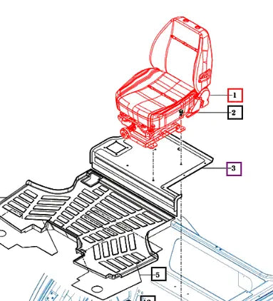 Mahindra Tractor Seat Assembly 18737632000 Mahindra Direct Parts