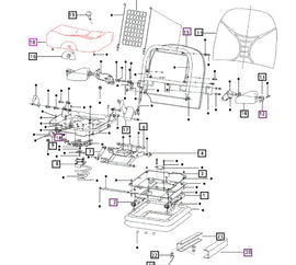 Mahindra Tractor Seat Base 008500576C1 Mahindra