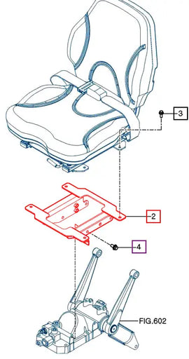 Mahindra Tractor Seat Base Support Mechanism 11616401200GB Mahindra