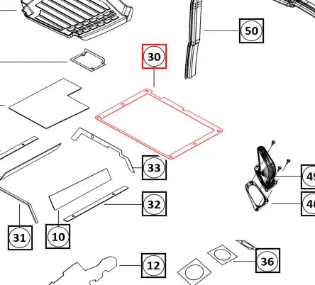 Mahindra Tractor Seat Mating Plate Seal 008901915J01 Mahindra Direct Parts