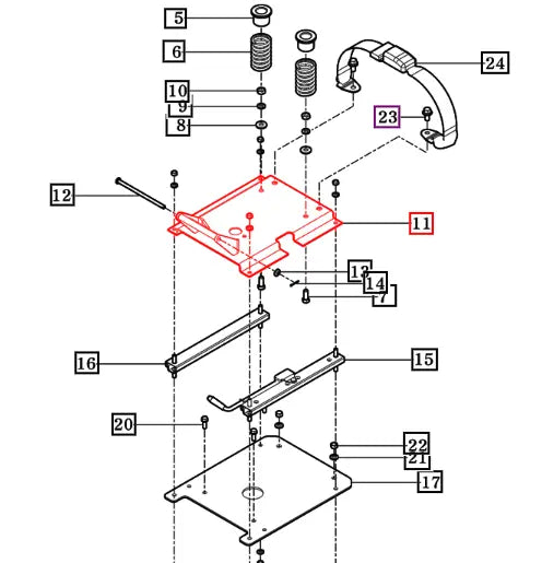 Mahindra Tractor Seat Mount Frame 11106112100GB Mahindra