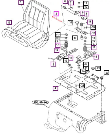 Mahindra Tractor Seat Pin (pin For Driver Seat) 14886110031 Mahindra Direct Parts