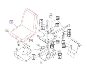 Mahindra Tractor Seat S756493B Mahindra Direct Parts