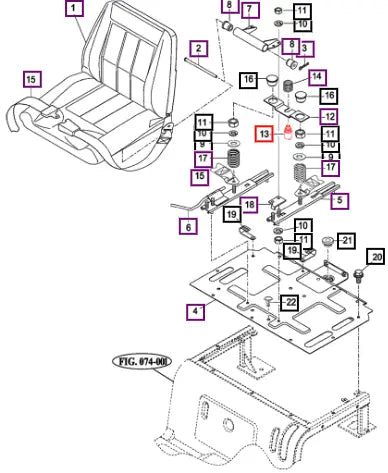 Mahindra Tractor Seat, Seat Safety Switch 2810 Hst 14726642500 Mahindra Direct Parts