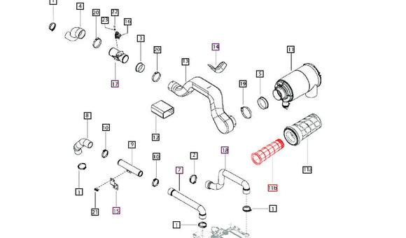 Mahindra Tractor Secondary Air Filter (internal) E006026518D1 Mahindra