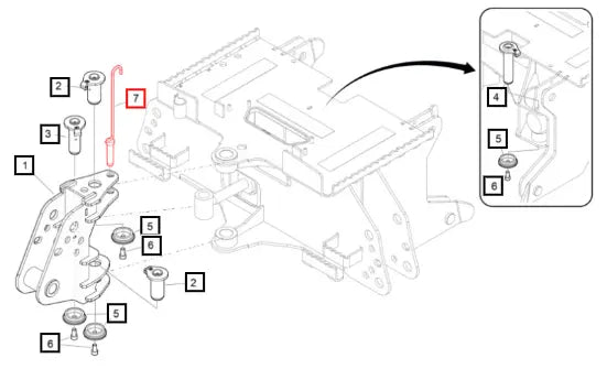 Mahindra Tractor Securing Pin 60065571ALO Mahindra Direct Parts